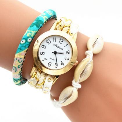 National Style Print Shell Watch
