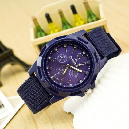 Canvas Strap Woven Army Watch