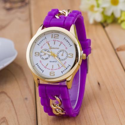 Fashion Colorful Jelly Digital Meter Watch