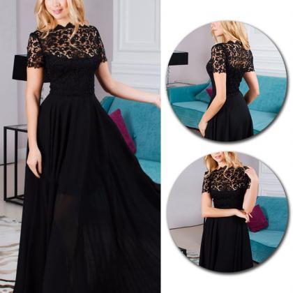Hollow Out Lace Elegant Perspective Fashion Long..