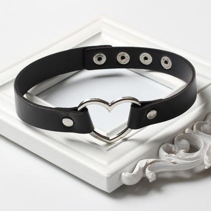 Choker Love Pu Leather Collar Gothic Necklace..