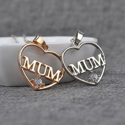 The Mother's Heart Pendant Necklace..