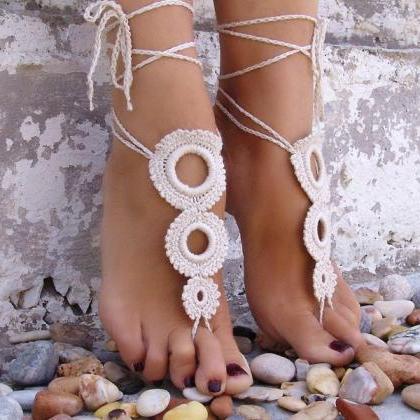 The Bride Hand Woven Fingerless Anklet