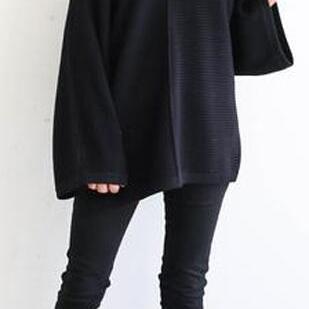 Fashion Bell Sleeve Scoop Knit Loose Pullover..