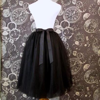Romantic Multi-layer Pure Color A-line Tulle Skirt