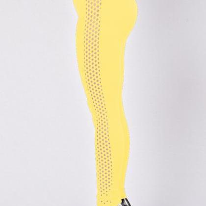 Hollow Out High Waist Pure Color Slim Leggings