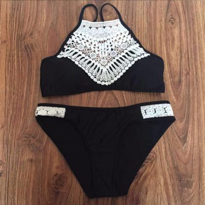 Women Sexy Lace Two-piece Swimsuit