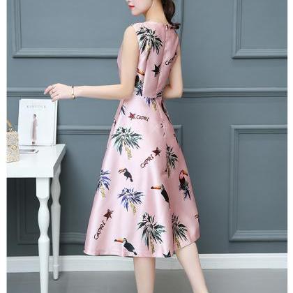 Summer Fashion Sleeveless Print Dresses