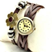 Free Shipping Round Dial Leather Band Women's Watch