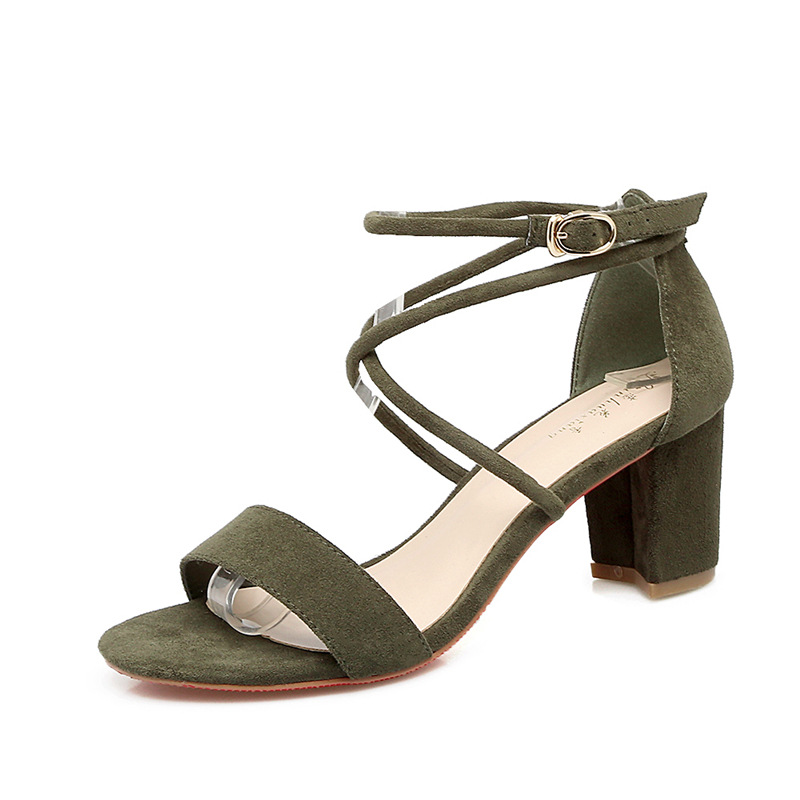 low chunky heel sandals