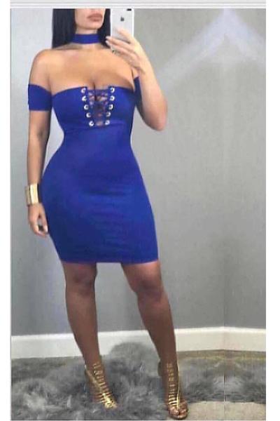 Bandage Cut Out Strapless Short Bodycon Club Dress