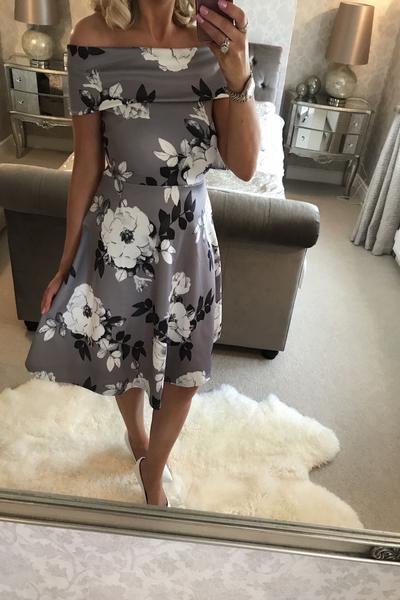 mid length floral dress