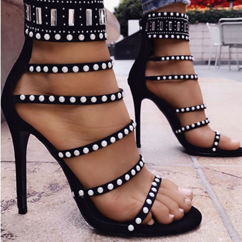 Diamond strap heels sales