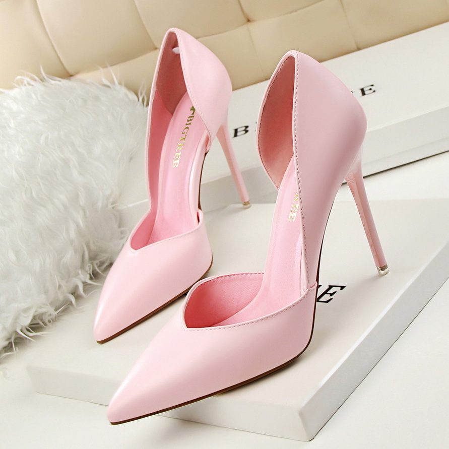Pink high heels for prom shop