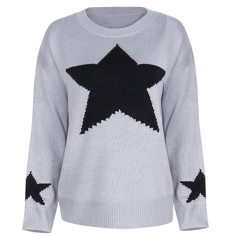 Star Pattern Knitted Sweater