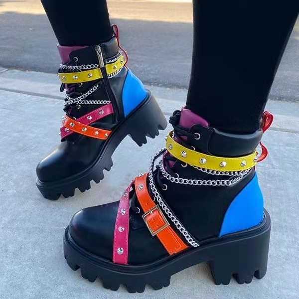 Platform moto boots store