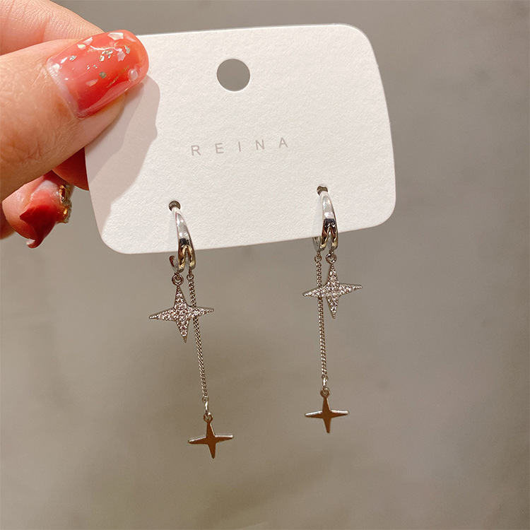 Free Shipping Mangxing Rhinestone Tassel Earrings long earrings-2