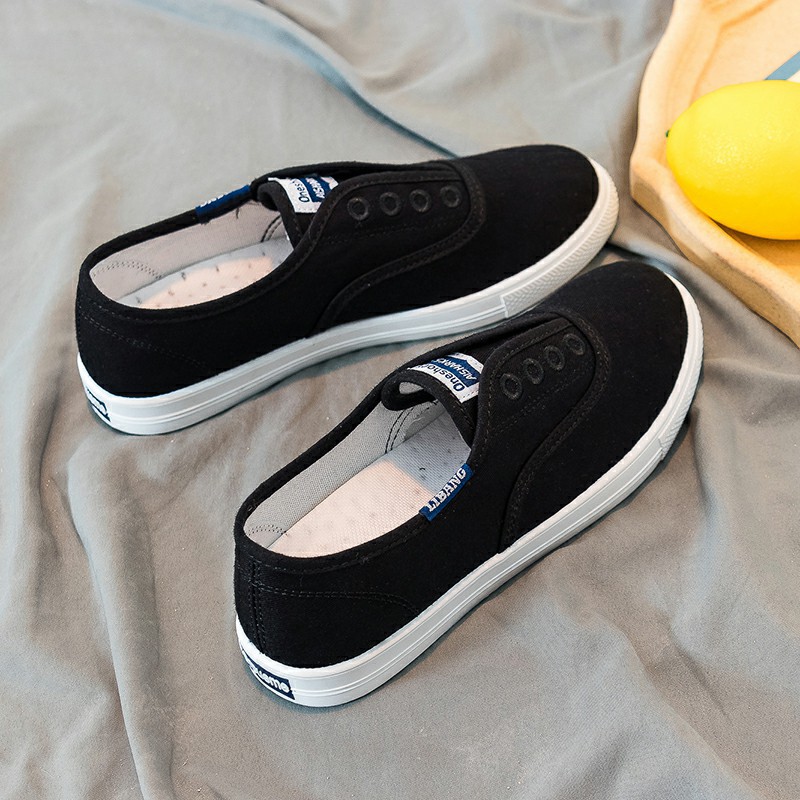 Versatile Spring Breathable Student Korean Lazy Shoes-black