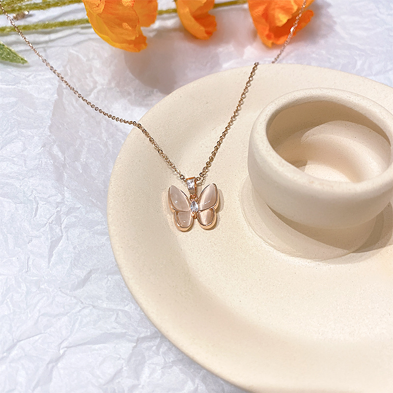 Opal Butterfly Clavicle Chain