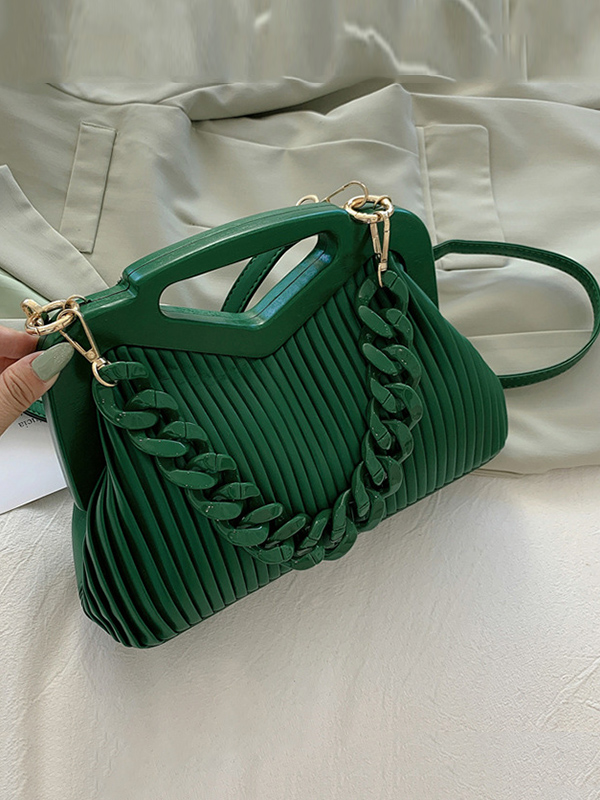 Green Fashion Urban Solid Color Pu Bag