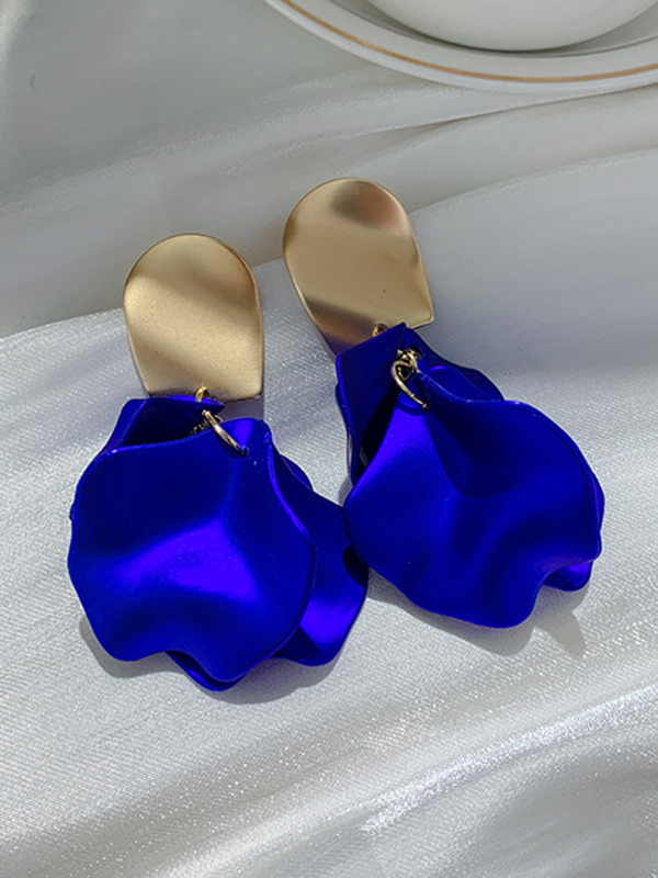 Blue Stylish Solid Color Acrylic Earrings Accessories