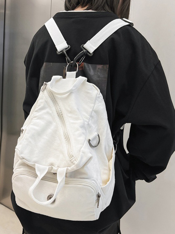 White Original Casual Zipper Bag