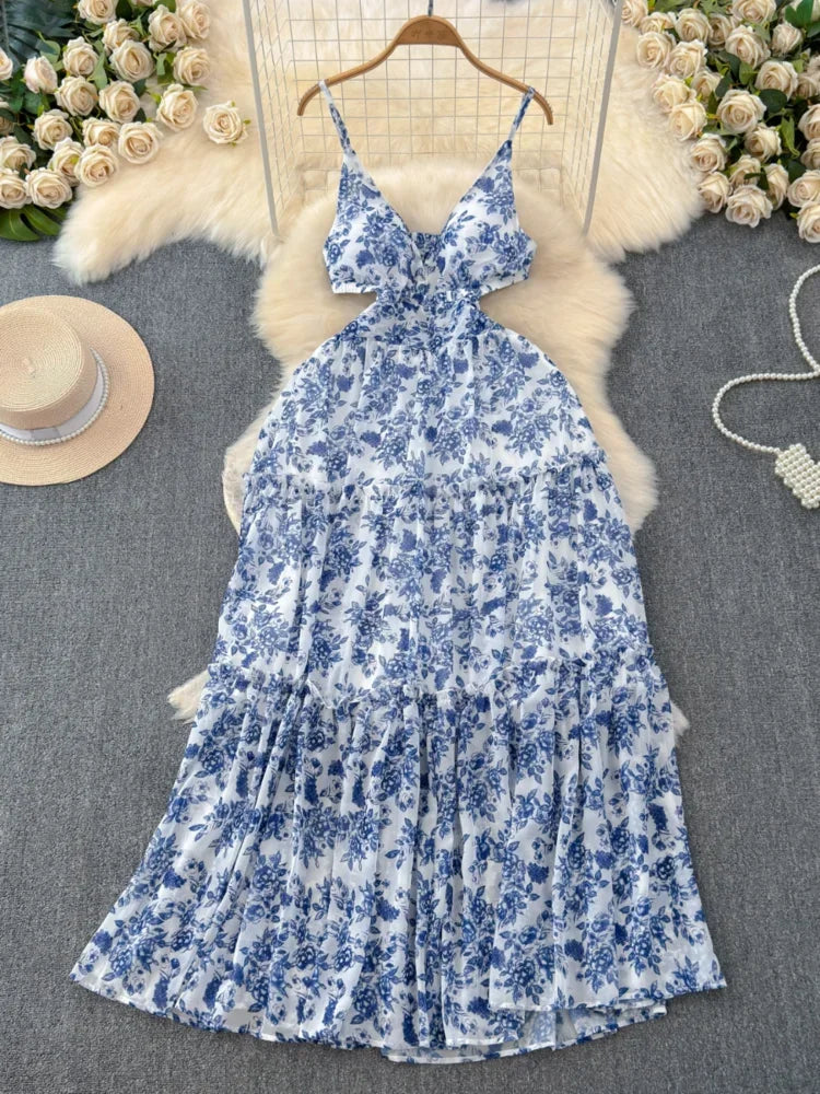 strapless 3d floral embroidered dress with tiered maxi skirt Wilder Pleated Floral Maxi Dress main image 0