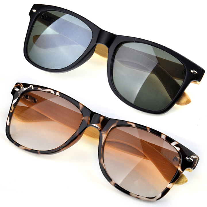 Bamboo Legs Eyeglasses Rivet Sunglasses UV 400