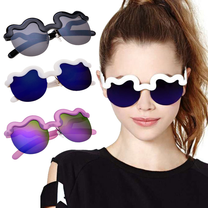 Fashion Cool Trendy Unisex Half Frame Sunglasses 3 Colors