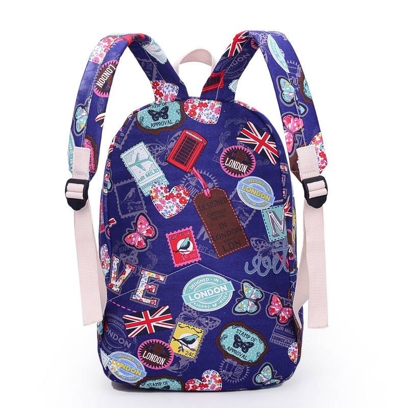 Seller Print Backpack Canvas School Travel Bag on Luulla