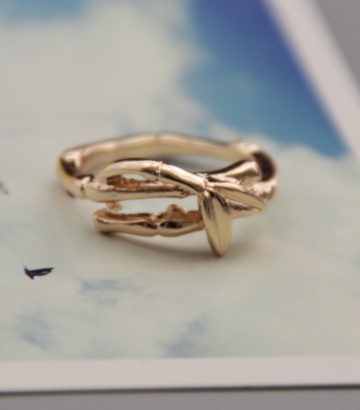Do The Old Antique Fashion Texture Bamboo Single Ring Female Ring