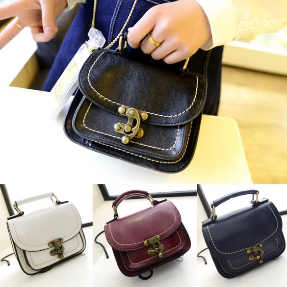 Fashion Women Synthetic Leather Small Flap Handbag Shoulder Bag Messenger Bags