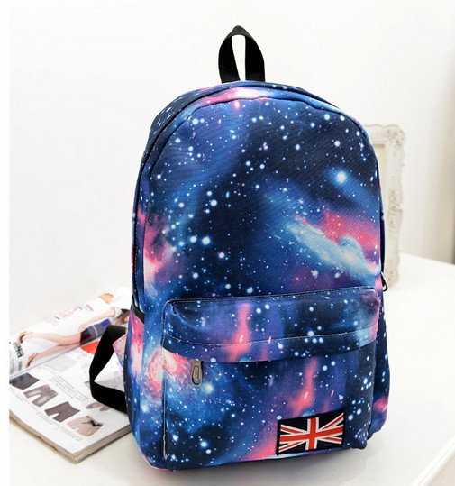 Starry Sky Print Fashion School Backpack