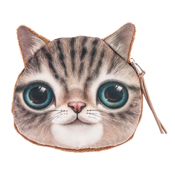 Fashion Women Lady Girl 3d Cat Pattern Coin Purse Wallet Clutch Bag Cute Cat Change Purse