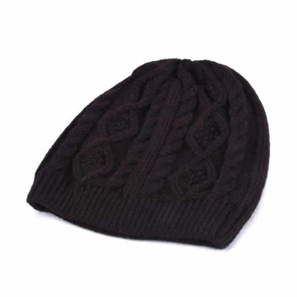 Winter Warm Wool Beanie Cap Women Baggy Crochet Knit Skull Ski Hat