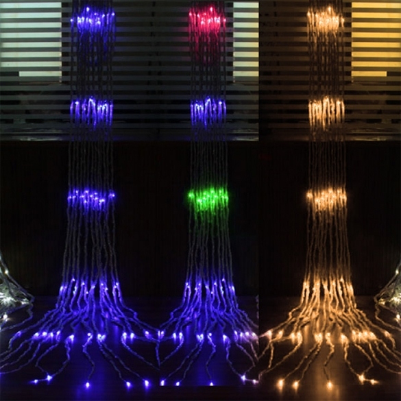 3mx3m 320led Outdoor Christmas Xmas String Fairy Wedding Curtain Light With Tail Plug Eu/220v