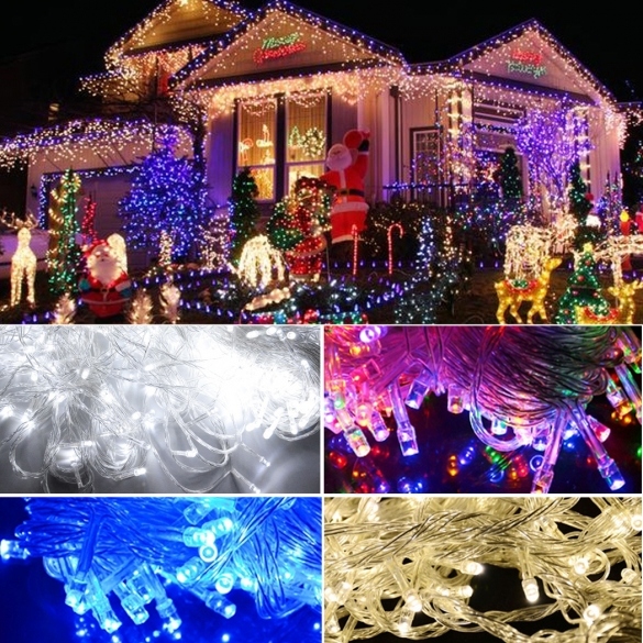 50m 250 Led Outdoor Light Christmas String Fairy Wedding Party String Lamp Light