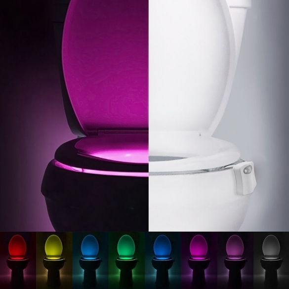 Led Toilet Bathroom Night Light Human Motion Activated Seat Sensor Lamp