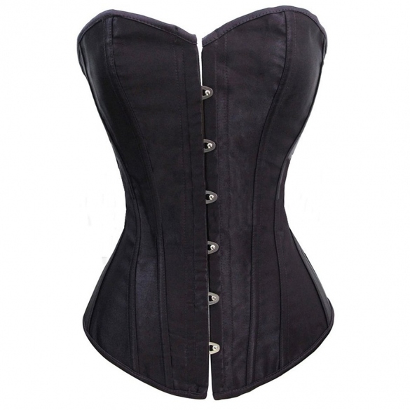 Elastic Sexy Lace Up Women Corset Top Bustier Faux Leather Corsets Body Shaper