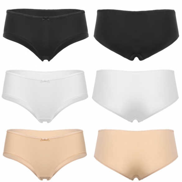 Ekouaer Women Lady 3 Pack Assorted Colors Bikini Panty S-xxl