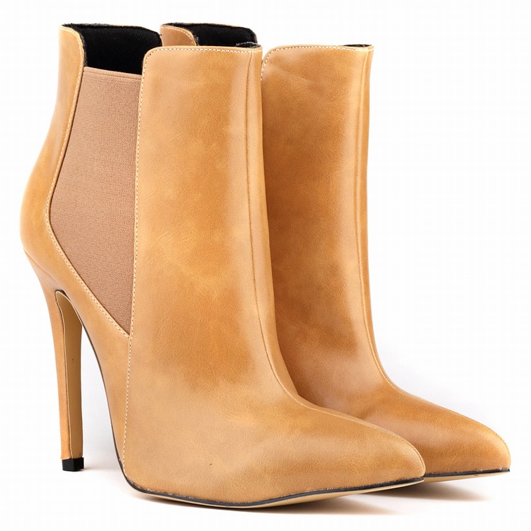Soft leather high heeled ankle boots outlet