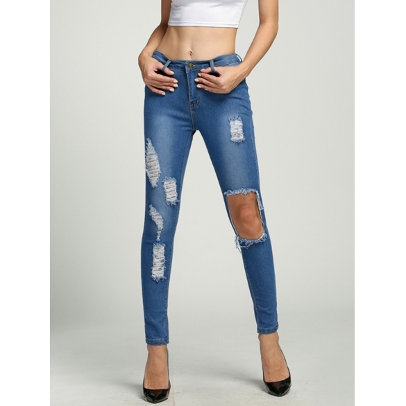 square ripped jeans