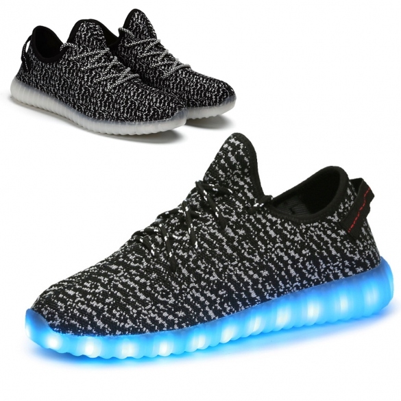 New Unisex Fashion LED Light Lace Up Sportswear Sneaker Casual Shoes
