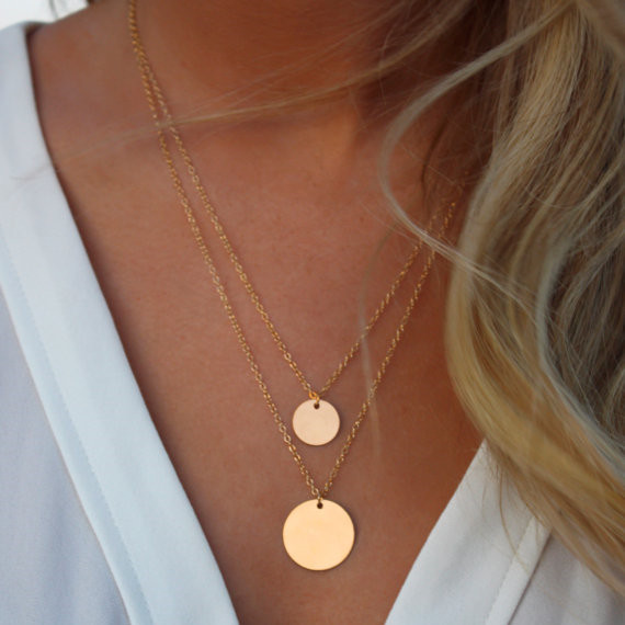 Street Snap Sequins Double Necklace