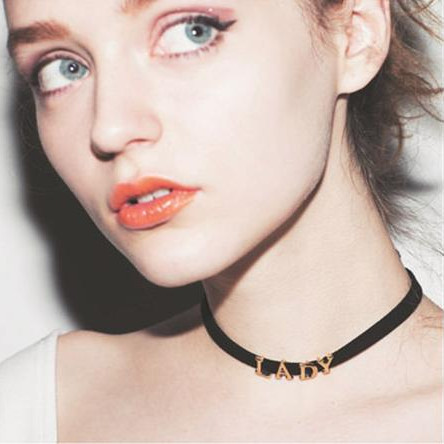 Sexy Letters LADY Choker Necklace