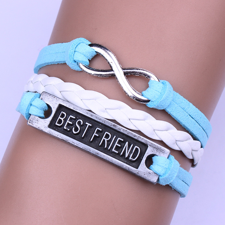 Friend Leather Cord Woven Friendship Bracelet