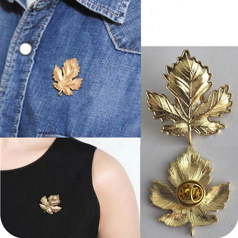 Luxury Diamond Maple Leaf Brooch