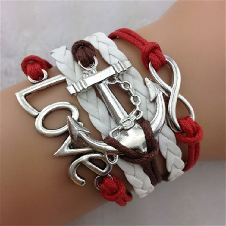 Love Anchor Multilayer Woven Bracelet