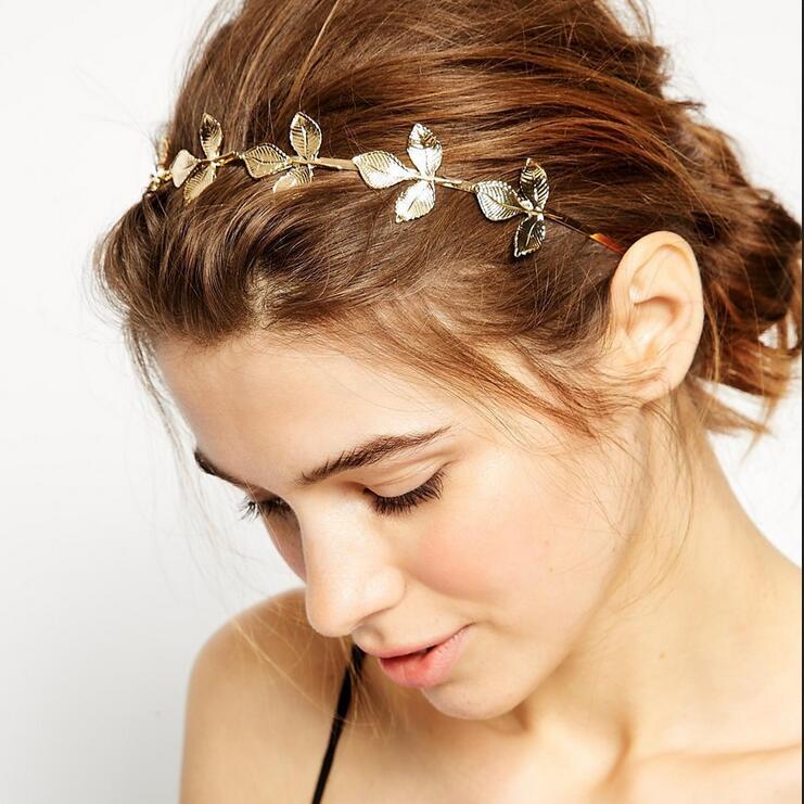 Beautiful Golden Leaves Headband Hair Accessory