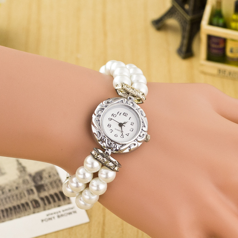 Style Pearl Beads Watch